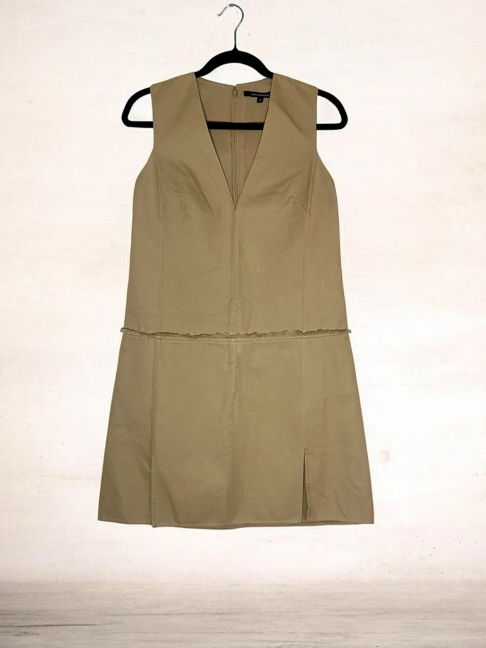 Women’s Sleeveless Tan Shift Dress Size 2